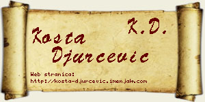 Kosta Đurčević vizit kartica